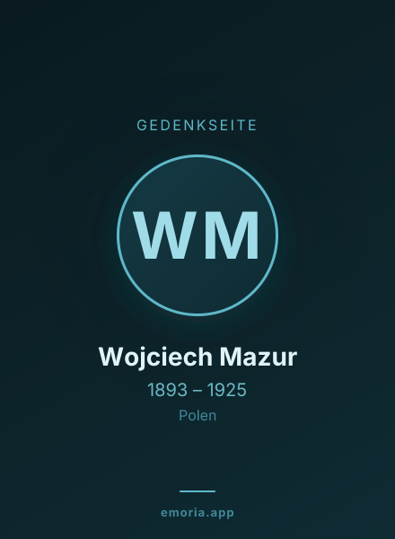 Gedenkportrait von Wojciech Mazur