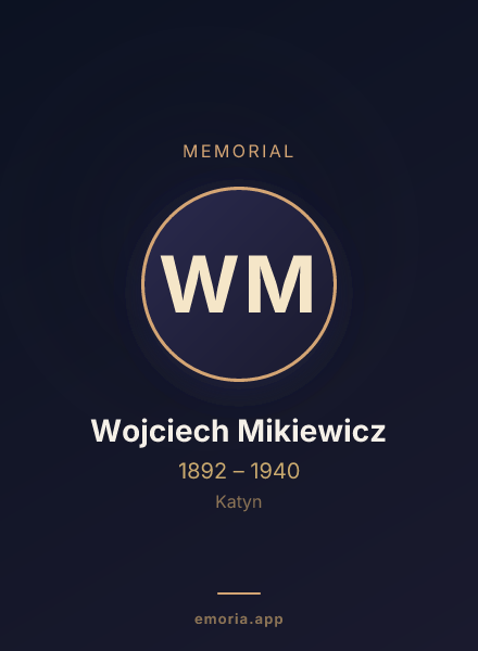 Memorial portrait of Wojciech Mikiewicz
