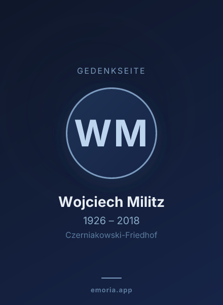 Gedenkportrait von Wojciech Militz
