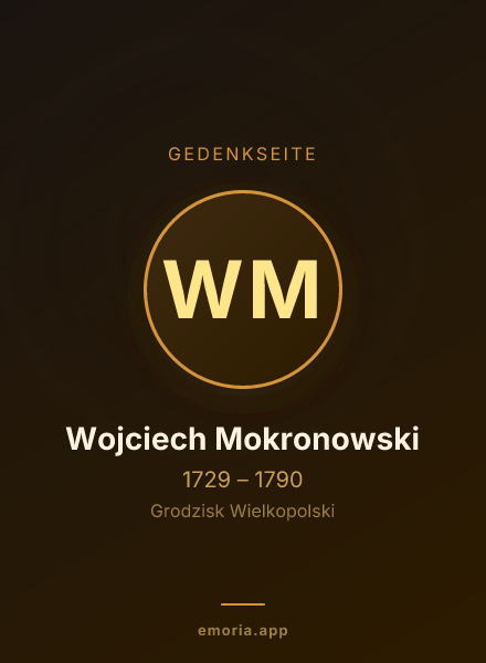 Gedenkportrait von Wojciech Mokronowski