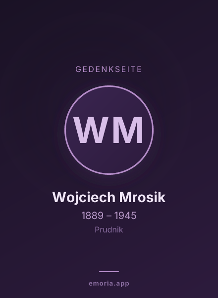 Gedenkportrait von Wojciech Mrosik