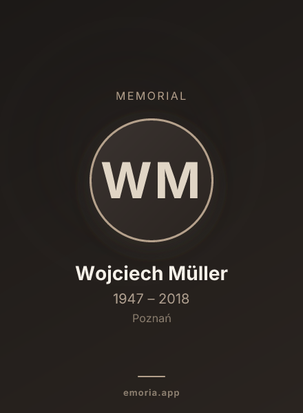Memorial portrait of Wojciech Müller