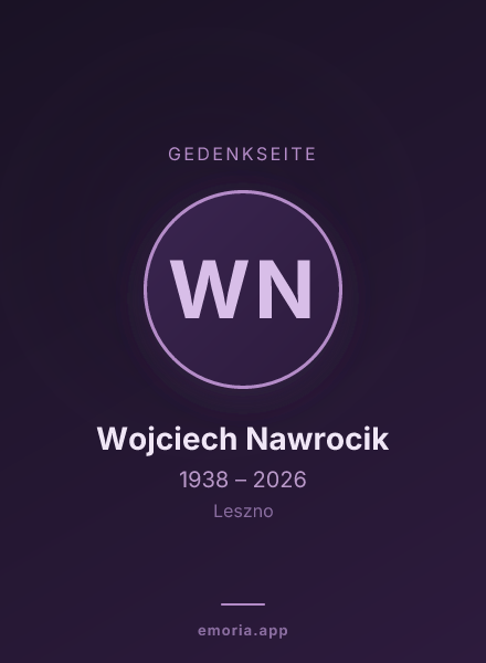 Gedenkportrait von Wojciech Nawrocik