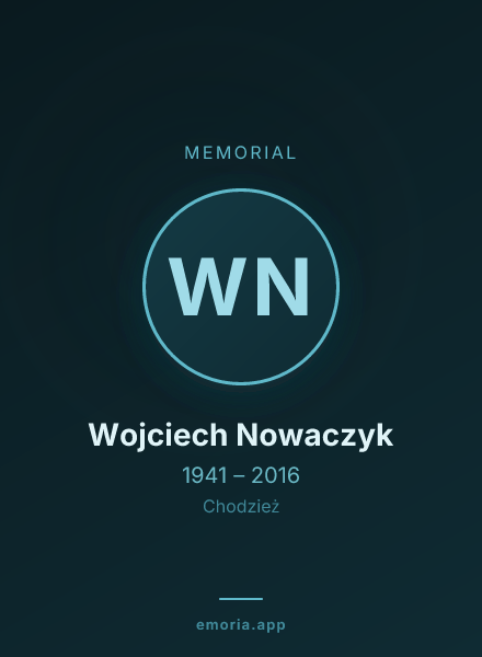 Memorial portrait of Wojciech Nowaczyk