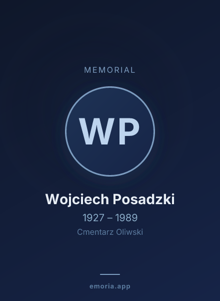 Memorial portrait of Wojciech Posadzki