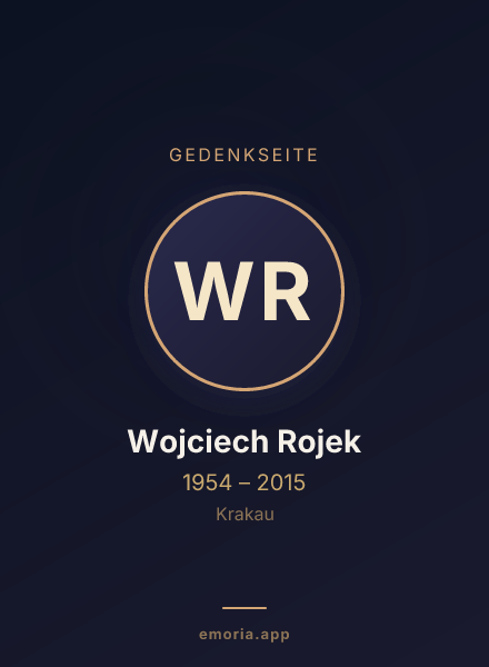 Gedenkportrait von Wojciech Rojek