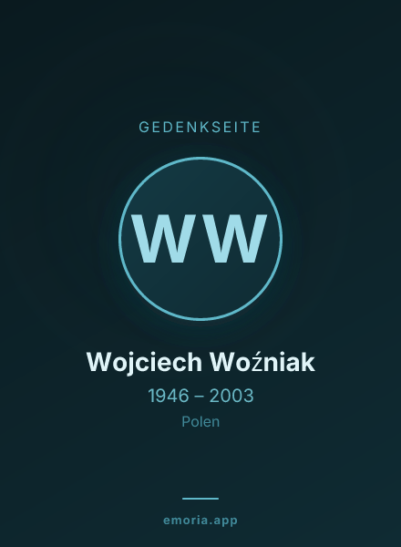 Gedenkportrait von Wojciech Woźniak