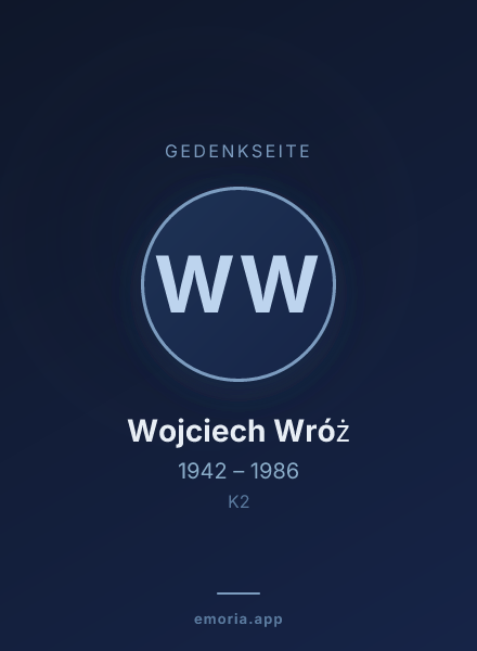 Gedenkportrait von Wojciech Wróż