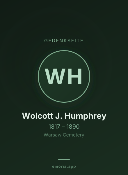 Gedenkportrait von Wolcott J. Humphrey