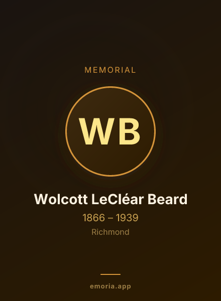 Memorial portrait of Wolcott LeCléar Beard