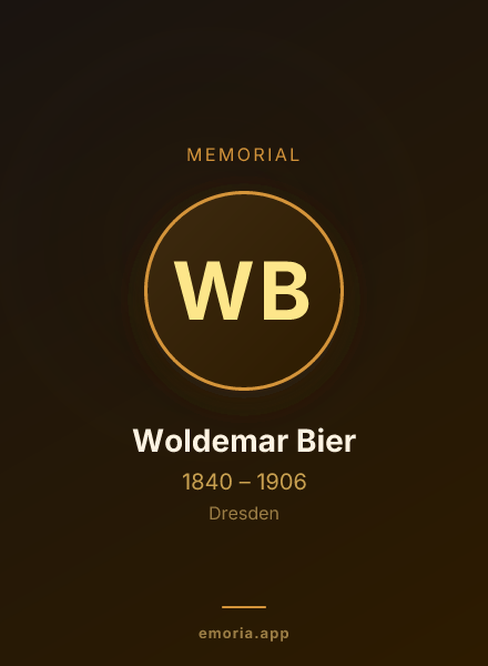 Memorial portrait of Woldemar Bier