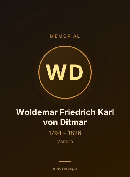 Memorial portrait of Woldemar Friedrich Karl von Ditmar