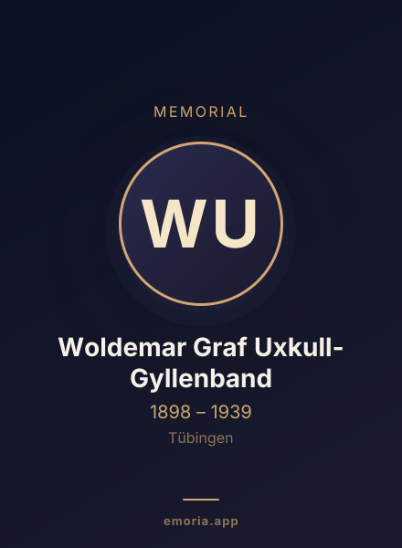 Memorial portrait of Woldemar Graf Uxkull-Gyllenband