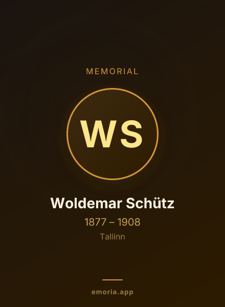 Memorial portrait of Woldemar Schütz