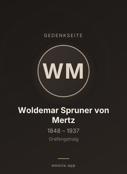 Gedenkportrait von Woldemar Spruner von Mertz