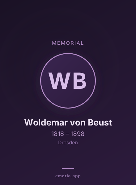 Memorial portrait of Woldemar von Beust