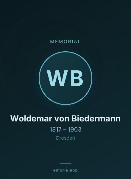 Memorial portrait of Woldemar von Biedermann