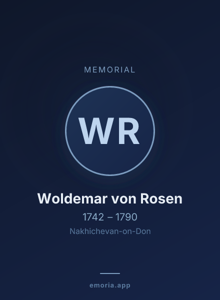 Memorial portrait of Woldemar von Rosen