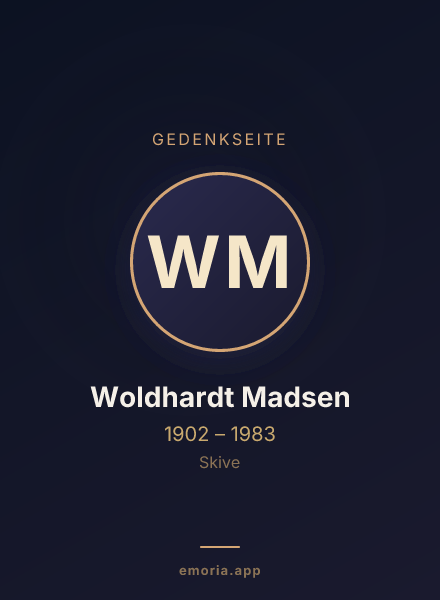 Gedenkportrait von Woldhardt Madsen