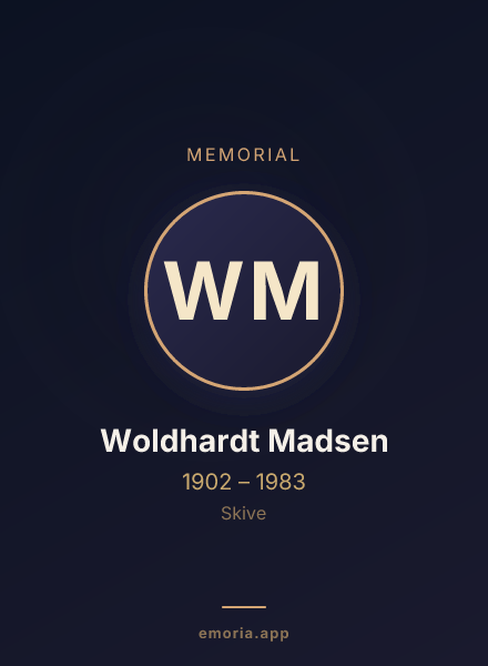 Memorial portrait of Woldhardt Madsen