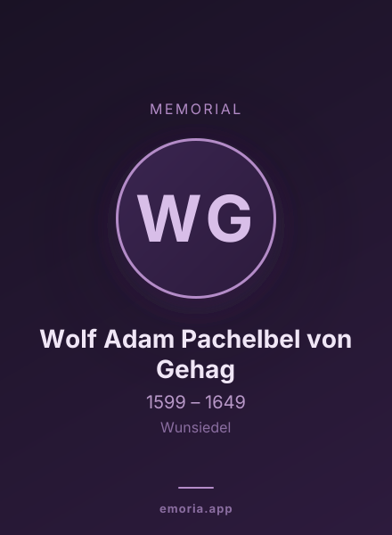 Memorial portrait of Wolf Adam Pachelbel von Gehag