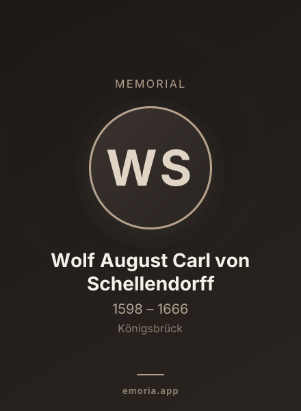 Memorial portrait of Wolf August Carl von Schellendorff