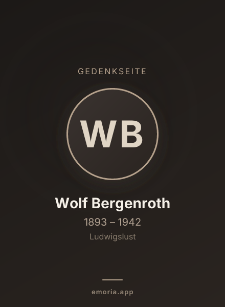 Gedenkportrait von Wolf Bergenroth