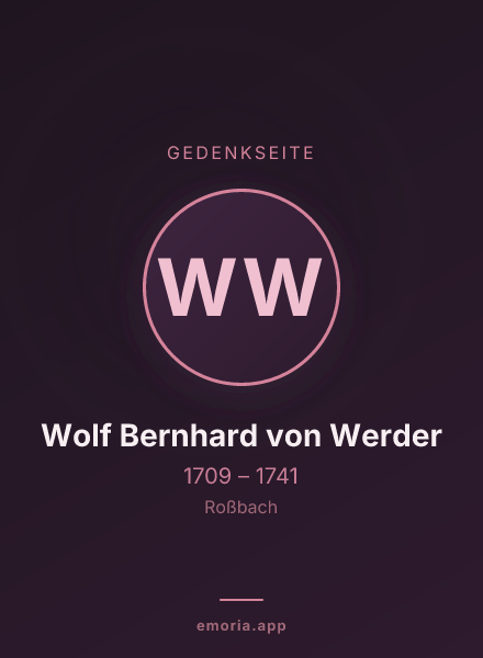 Gedenkportrait von Wolf Bernhard von Werder