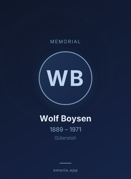 Memorial portrait of Wolf Boysen