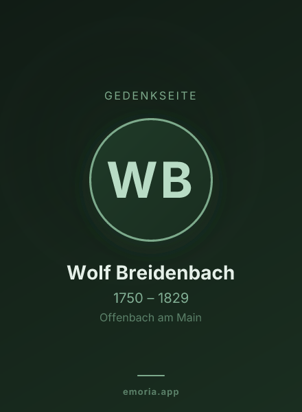 Gedenkportrait von Wolf Breidenbach