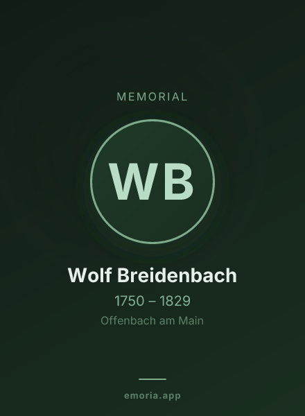 Memorial portrait of Wolf Breidenbach