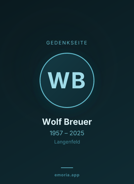 Gedenkportrait von Wolf Breuer