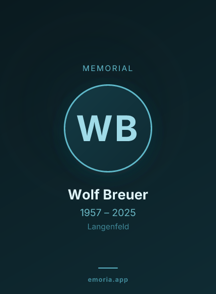 Memorial portrait of Wolf Breuer