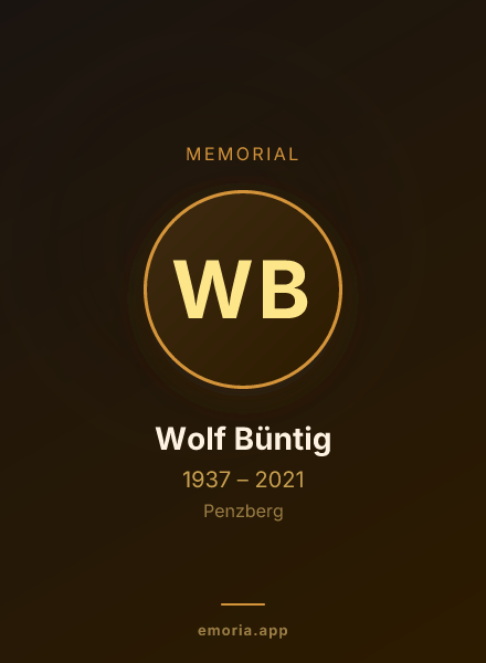 Memorial portrait of Wolf Büntig