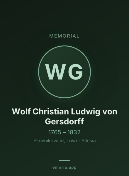 Memorial portrait of Wolf Christian Ludwig von Gersdorff