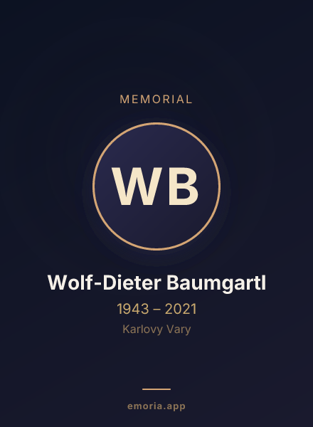 Memorial portrait of Wolf-Dieter Baumgartl