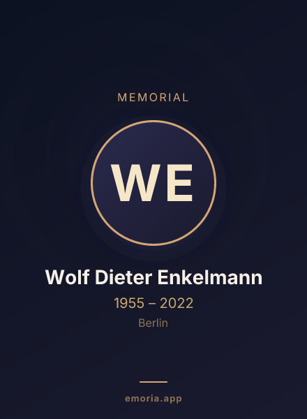 Memorial portrait of Wolf Dieter Enkelmann