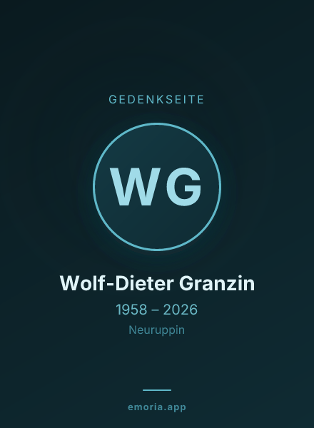 Gedenkportrait von Wolf-Dieter Granzin
