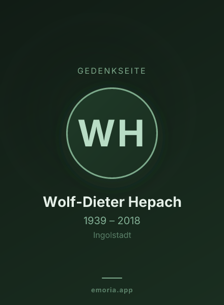 Gedenkportrait von Wolf-Dieter Hepach