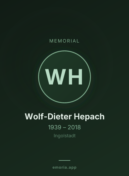 Memorial portrait of Wolf-Dieter Hepach