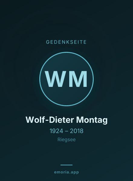 Gedenkportrait von Wolf-Dieter Montag