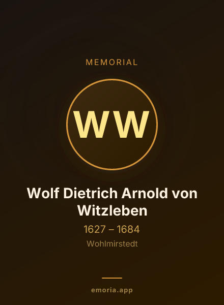 Memorial portrait of Wolf Dietrich Arnold von Witzleben