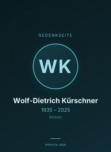 Gedenkportrait von Wolf-Dietrich Kürschner