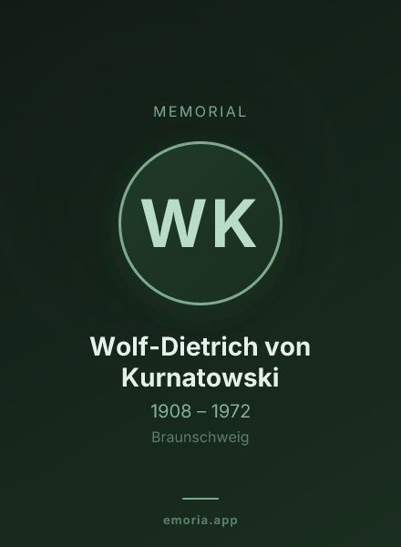 Memorial portrait of Wolf-Dietrich von Kurnatowski