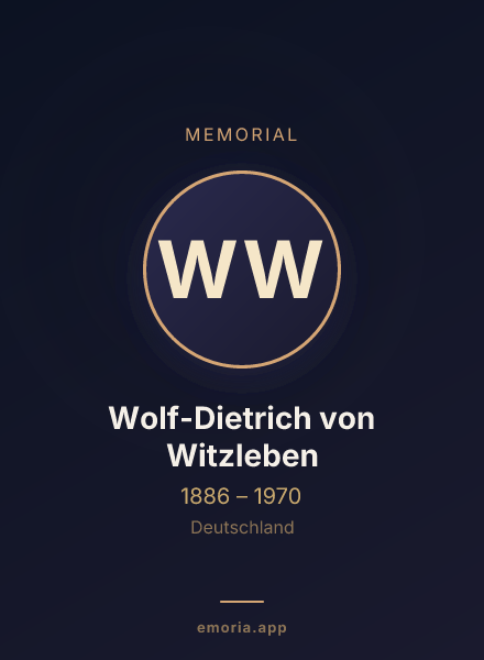 Memorial portrait of Wolf-Dietrich von Witzleben