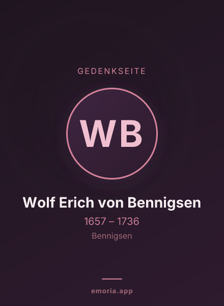 Gedenkportrait von Wolf Erich von Bennigsen