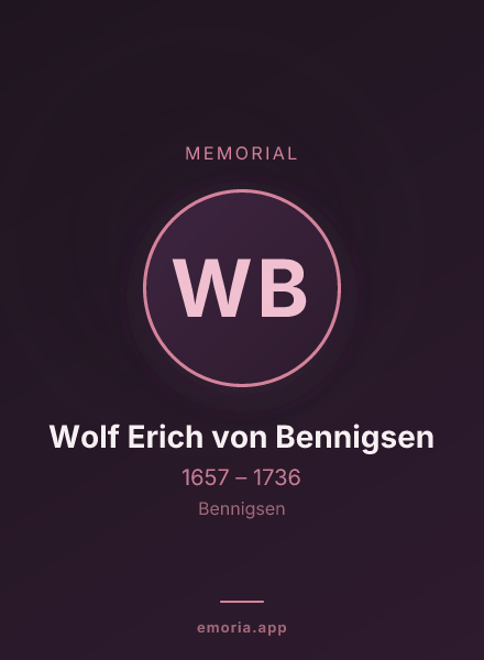 Memorial portrait of Wolf Erich von Bennigsen