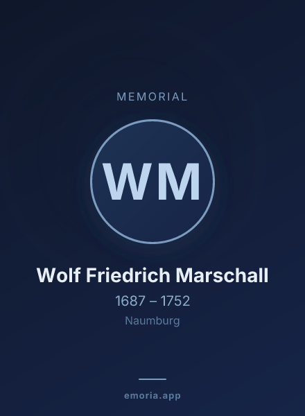 Memorial portrait of Wolf Friedrich Marschall