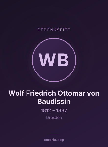 Gedenkportrait von Wolf Friedrich Ottomar von Baudissin
