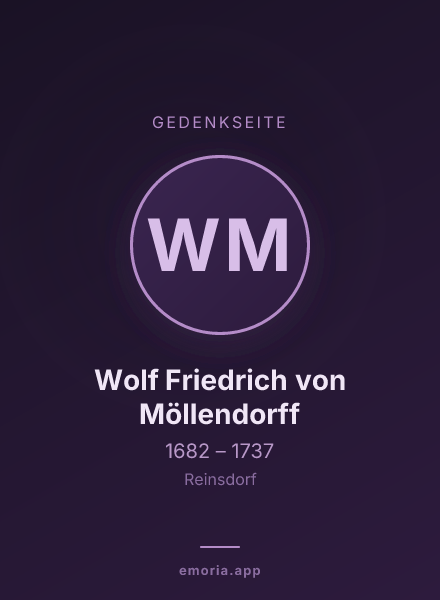 Gedenkportrait von Wolf Friedrich von Möllendorff